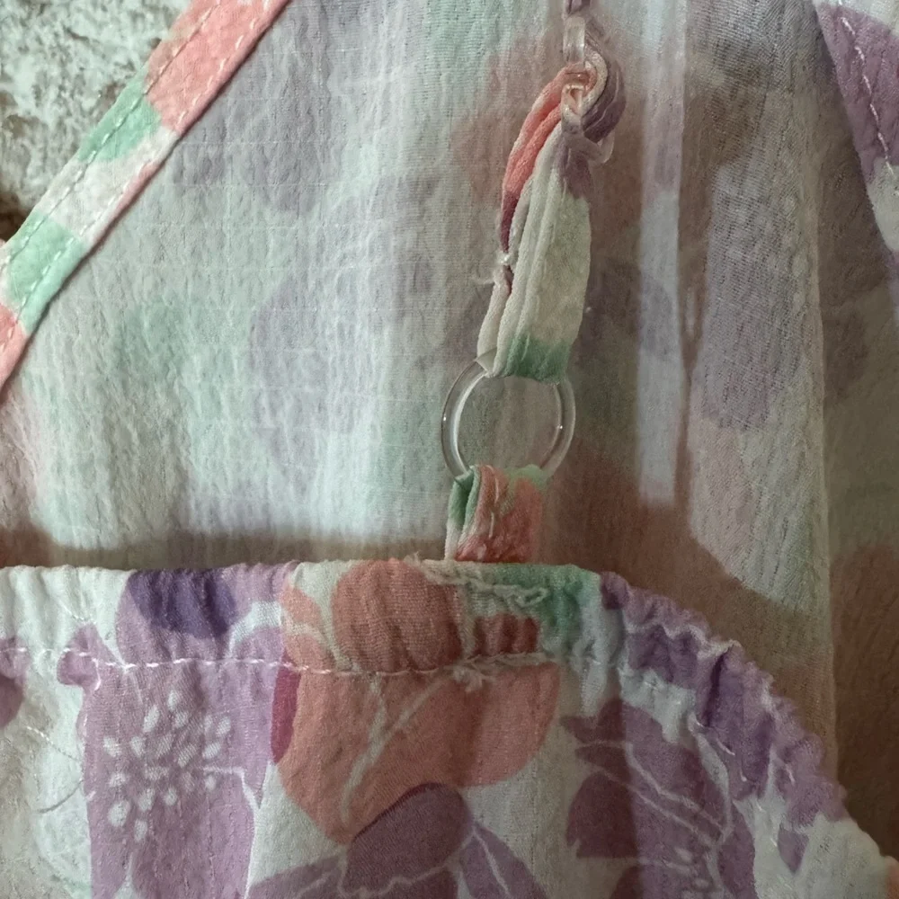 Miken Floral Romper Pink Lavender Girls